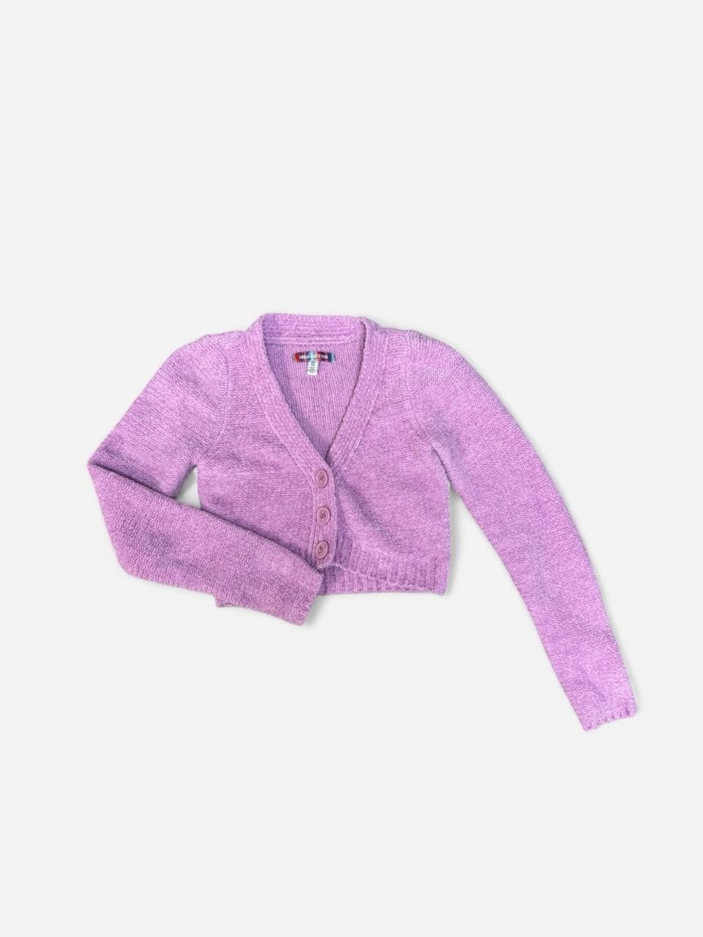Urban Outfitters Pastel Purple Cropped Button Cardigan
